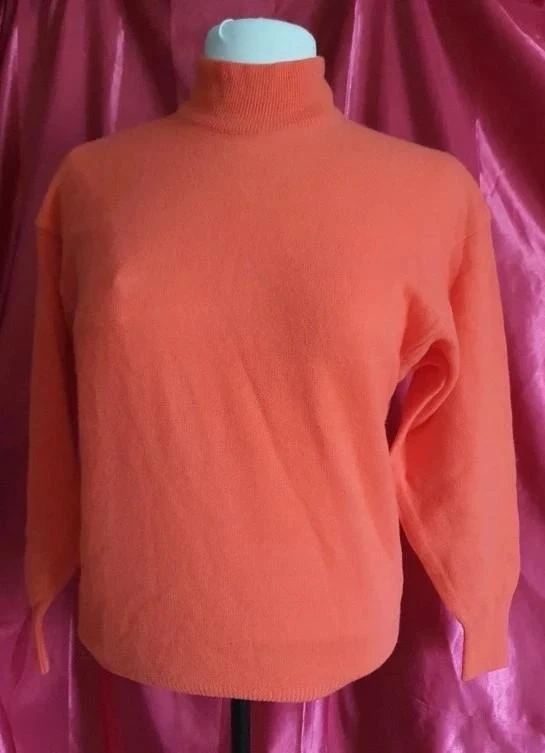 Pull col roulé corail femme 38 - M